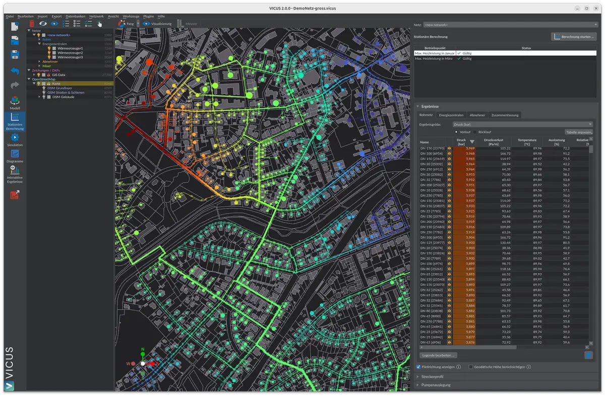 VICUS Districts — dynamische Zeitreihen-Animation auf OSM-Karte